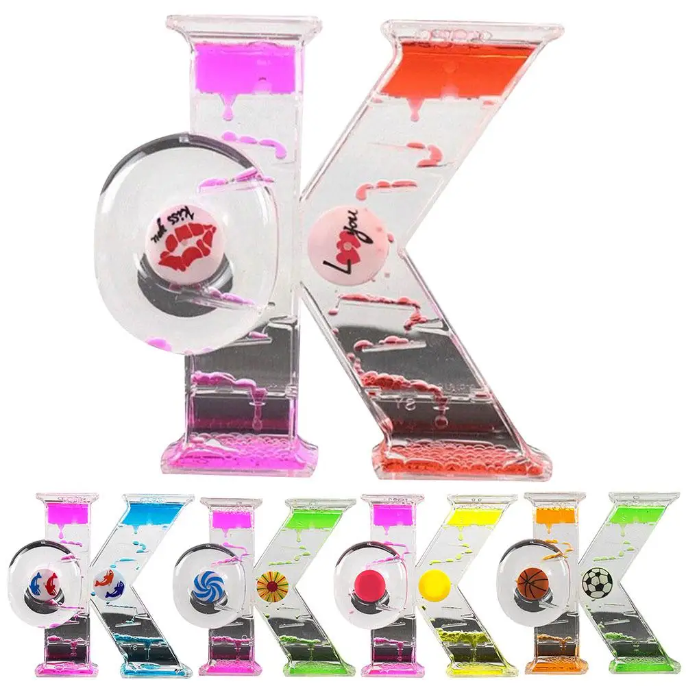 Статуэтки украшения oK форма буквы дизайн подвижное Капельное масло песочные