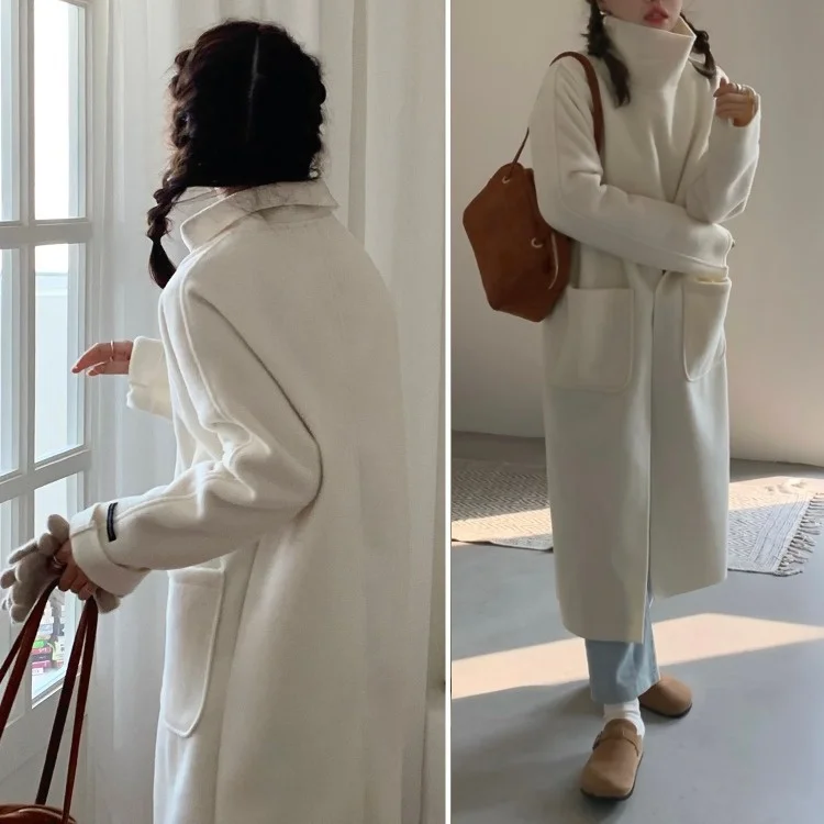 Женская одежда UMI MAO с высоким разрезом и воротником-стойкой двустороннее