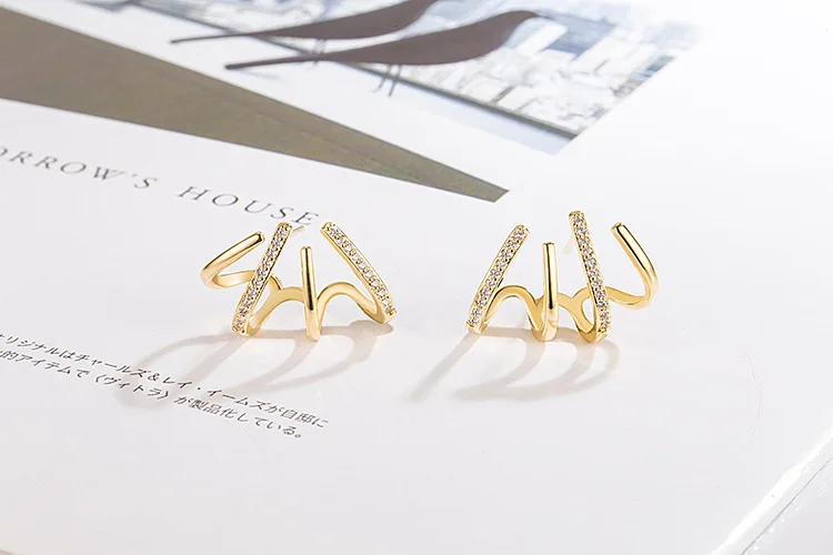 

DIWENFU 14k Yellow Gold Stud Earring Women Classic Party Aros Mujer Oreja Diamond Jewelry 14K Yellow Gold Garnet Earring Girls