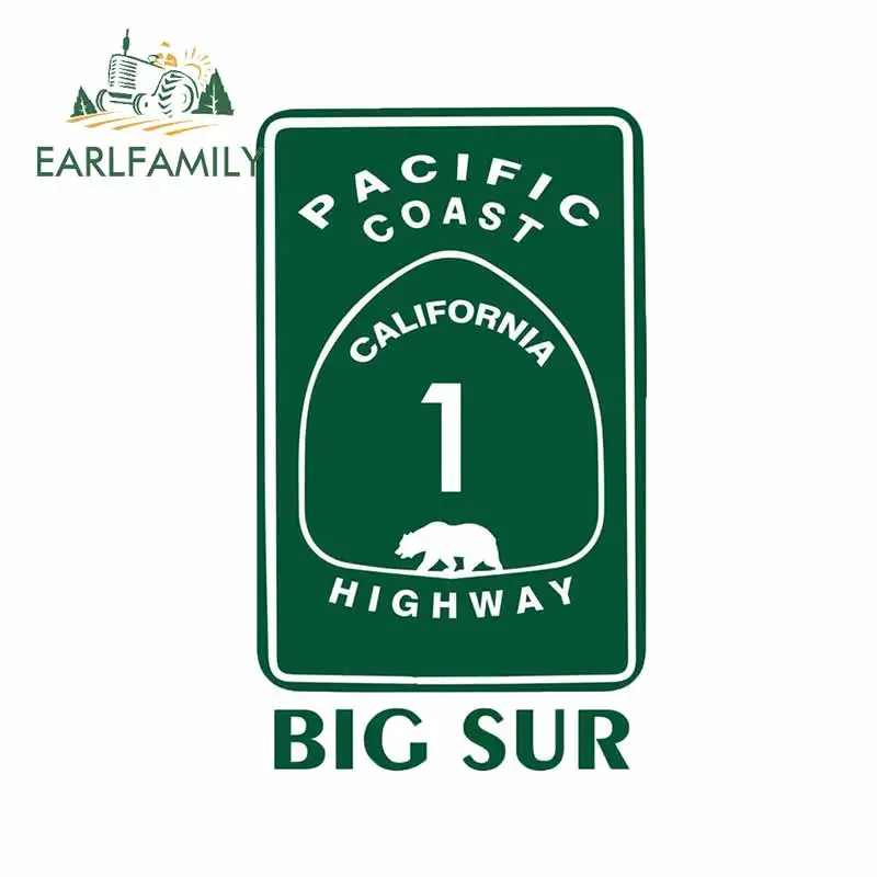 EARLFAMILY 13 см x 7 9 для Pacific Coast Big Sur Green лозунг наклейка мотоцикла автомобиля