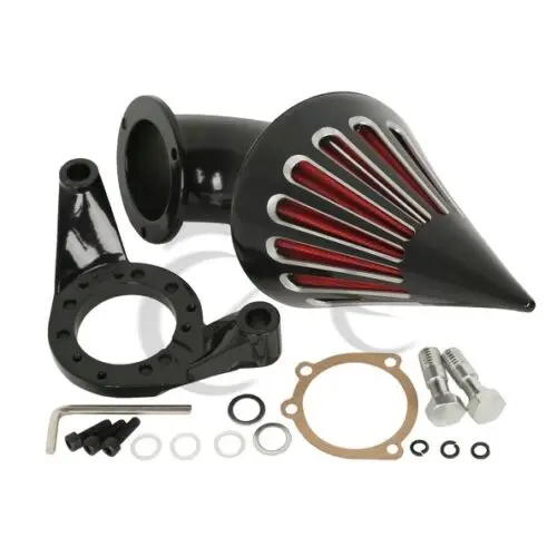 

Motorcycle Spike Air Cleaner Kit Intake Filter for Harley CV Carburetor Delphi V-Twin Black Air Cleaner Filter with Accessories