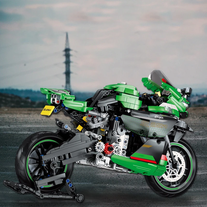 Креативный Kawasaki Ninja ZX-25R Japan Мотогонки Спорт строительные блоки наборы кирпичи