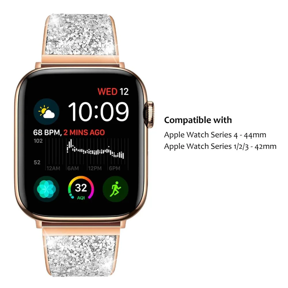 Браслет на ремешок для часов аpple 42 мм 44 мм 38 мм ремешки для Apple Watch 4 3 2 ремешок для iwatch ремешок 42 мм полосы из нержавеющей стали Роза