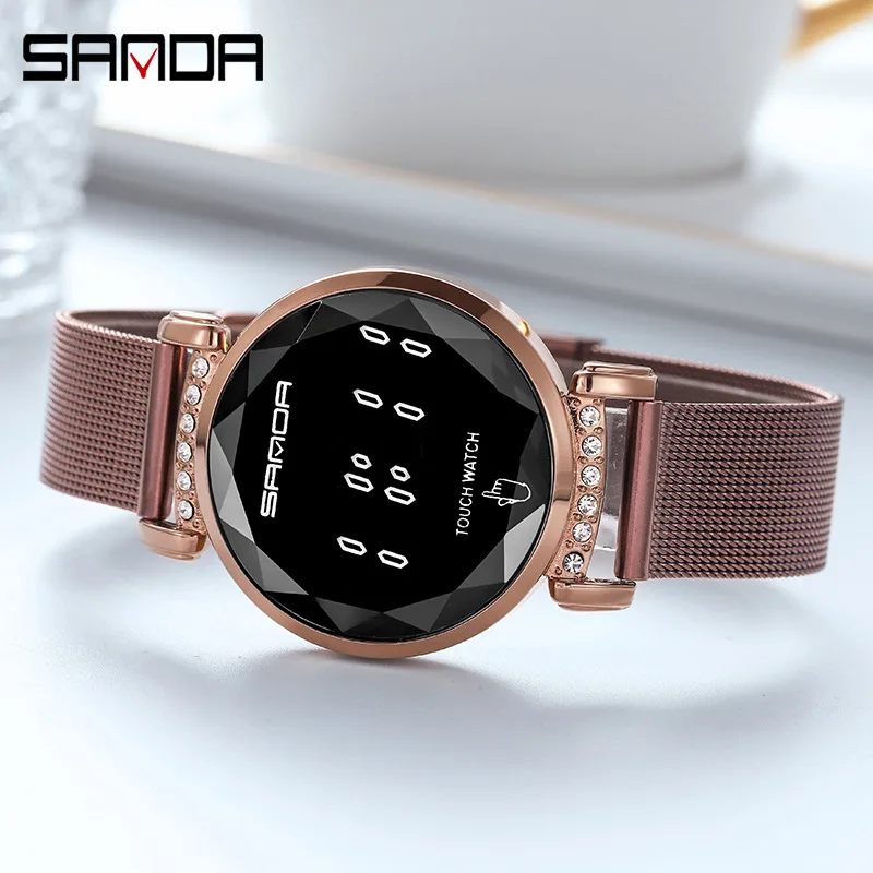 Sanda Новый сенсорный экран светодиодный электронный механизм двойная Пряжка