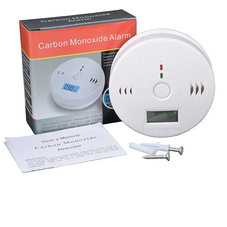 Home Security 85dB Warning High Sensitive LCD Display Photoelectric Stand Alone CO Gas Sensor Carbon Monoxide Detector Sensor