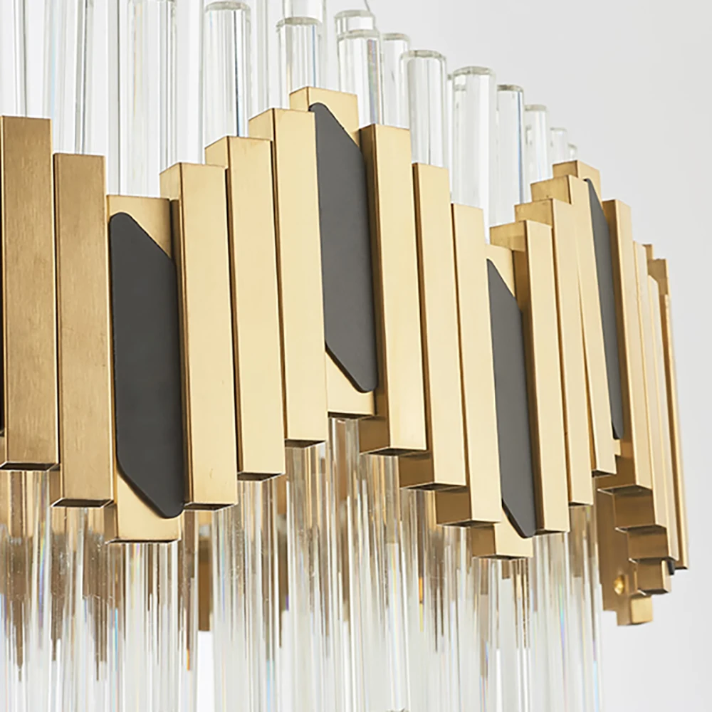 

New Modern Luxury Gold Crystal Round Chandeliers LED Light For Dining Room Bedroom Chandelier Lighting