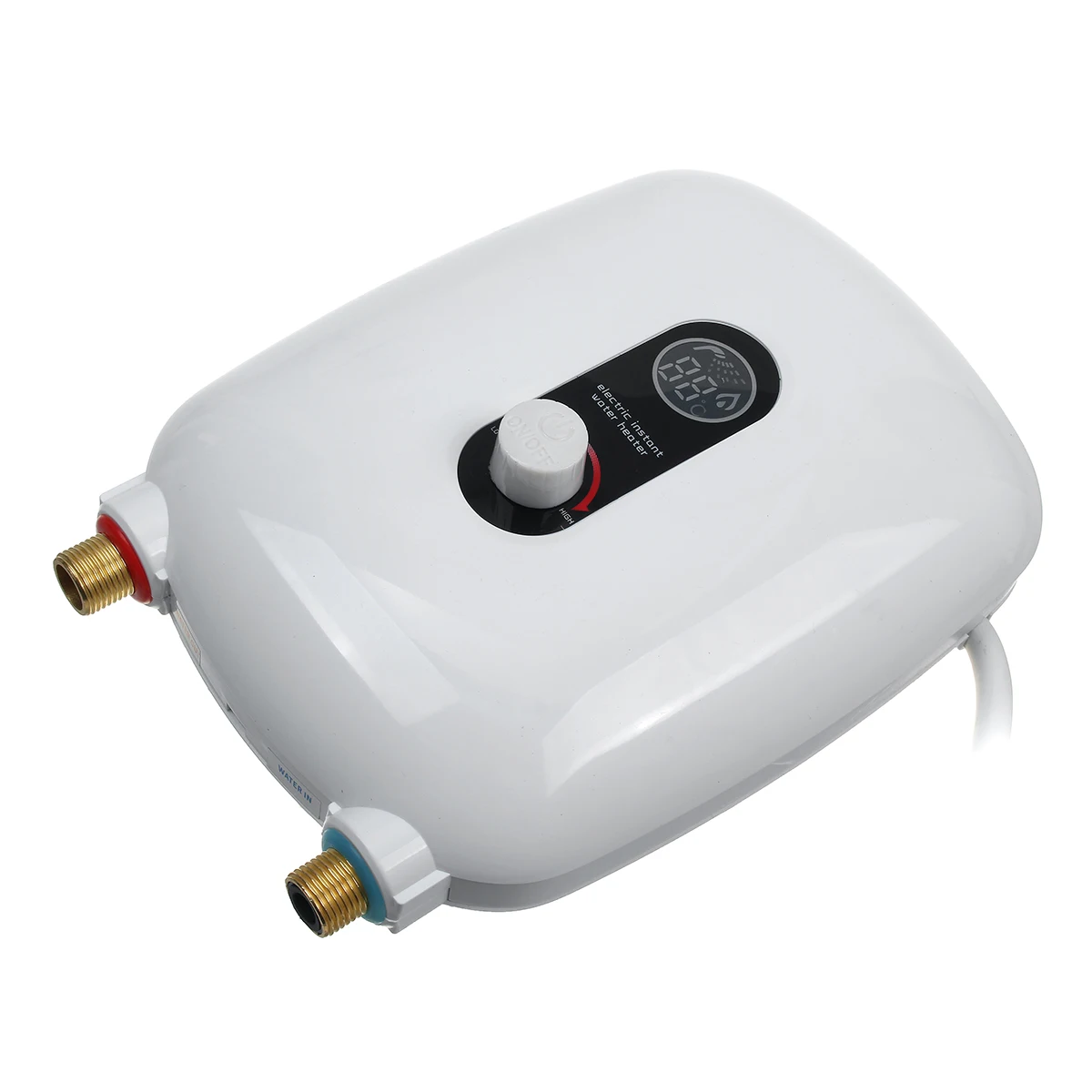 

6500W 220V Electric Hot Water Heater Rotate/Touch Temperature Control Household Instant Water Heating Machine Tankless Bathroom