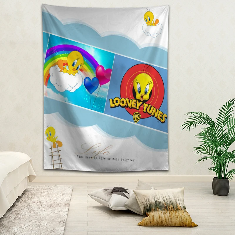Hot Sale Custom High Quality Tweety Bird Wall Hanging HD Landscape 3D Printing Digital Home Decoration Tapestry | Дом и сад