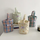 Мини-сумка Hylhexyr на запястье, кошелек, клетчатая Цветочная Сумочка, ручная переноска, сумка-тоут, держатель для телефона, чехол для женщин и девочек