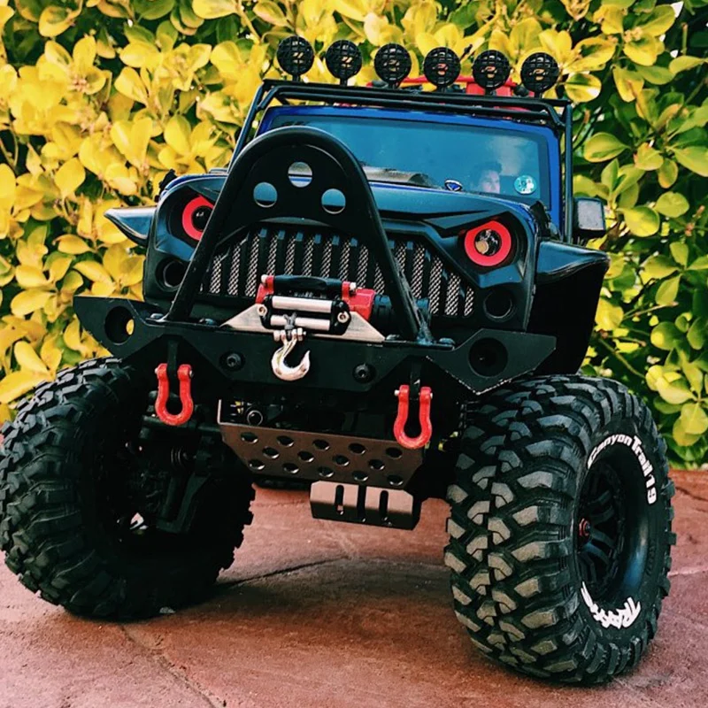 Для TRX-4 универсальный металлический передний и задний бампер с светодиодный