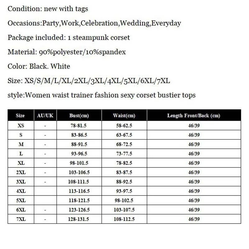

Wechery Steampunk Vintage Corset Gothic Clothing Corsets & Bustiers Lace up Sexy Long korset Corsage Waist Trainer Corcepet Tops
