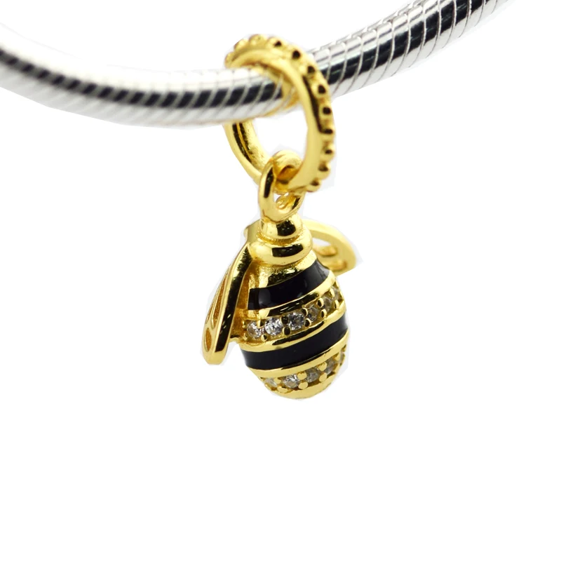 Кулон QANDOCCI Queen Bee с черной эмалью и прозрачным фианитом сделай сам подходит для
