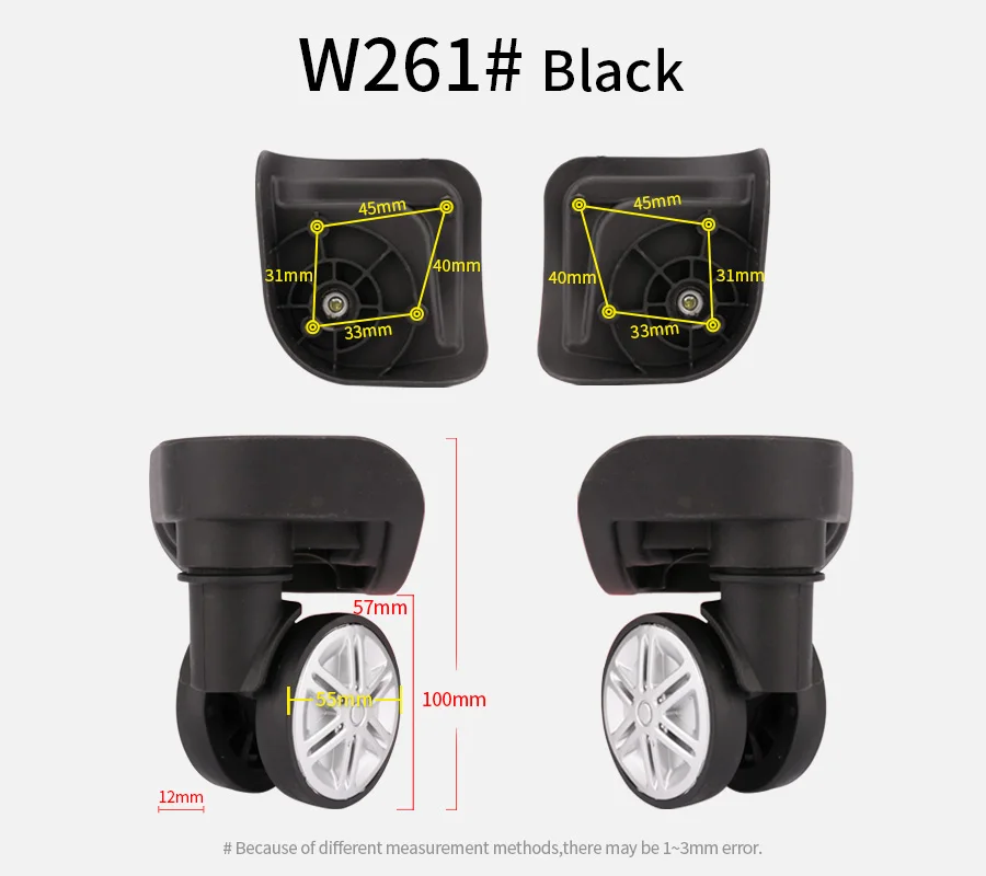 Suitcase wheel luggage bag accessories Casters rolling Boarding luggage wheels Luggage Parts suitcase new Wheels luggage wheels