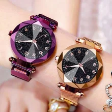Montres de luxe pour femmes, Bracelet à Quartz illuminé en acier inoxydable, montre-Bracelet étoilée ciel pour dames, horloge habillée
