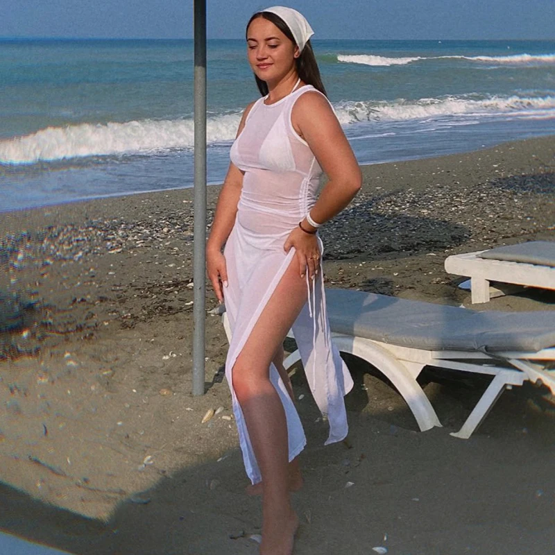 Черный комплект из 3 предметов In-X купальник с высокой горловиной женский накидки