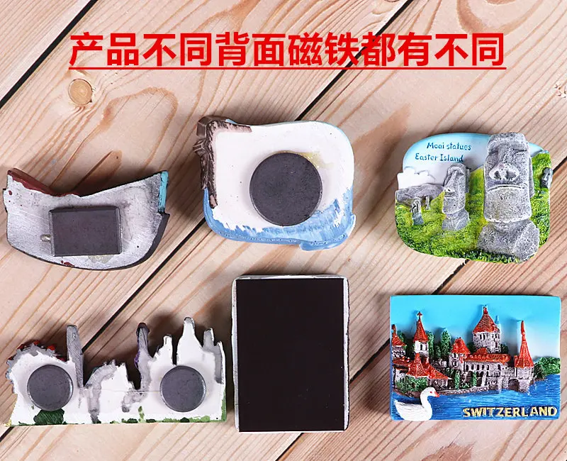 Magnetic refrigerator magnets Italy Switzerland Chile Austria European countries Tourist attractions souvenir Home decoration