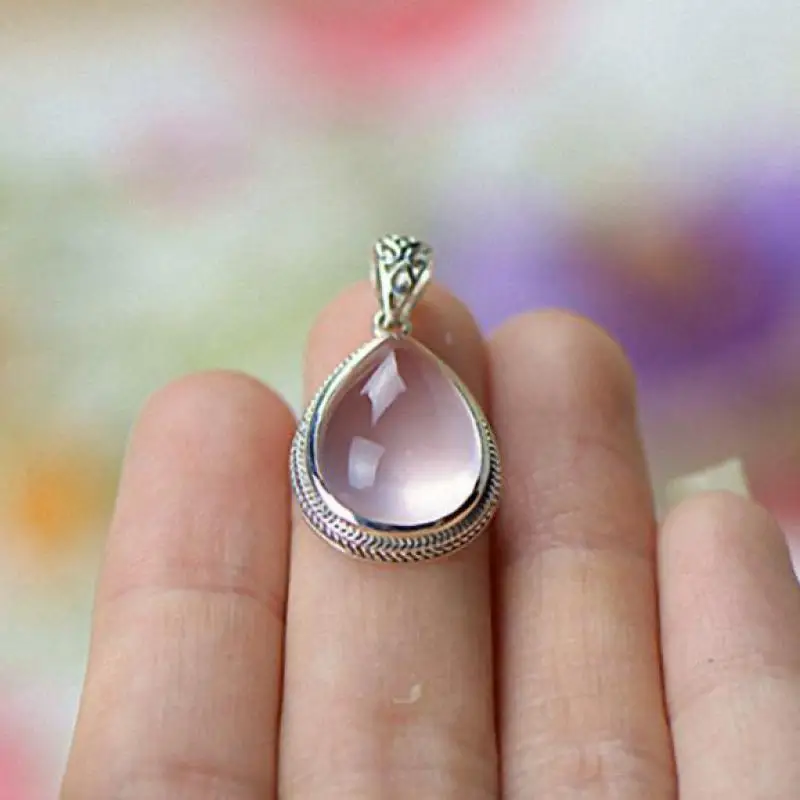 Реальные 925 пробы серебряные подвески из драгоценных камней натуральный