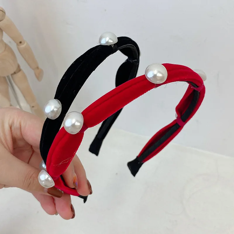 

Комплект из 2 предметов Мода для девочек, женские аксессуары для волос с жемчугом обруч для волос с большим бантом узел повязка на голову нес...