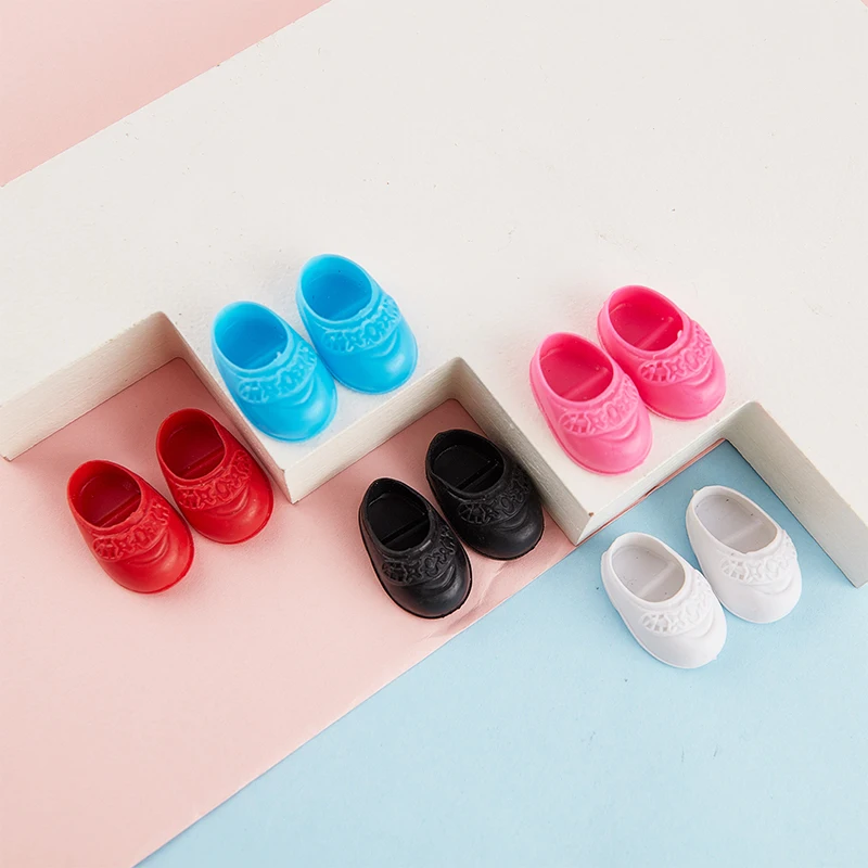 

Shoes For 17cm BJD Dolls General-Purpose For OB11 Doll Body Plastic PVC Shoes Accessories 5 Color 4 Pairs