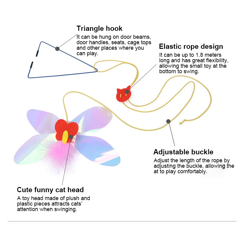 Игрушка для кошек Tease подвесная дверь стрекоза товары самовозбуждающая палка