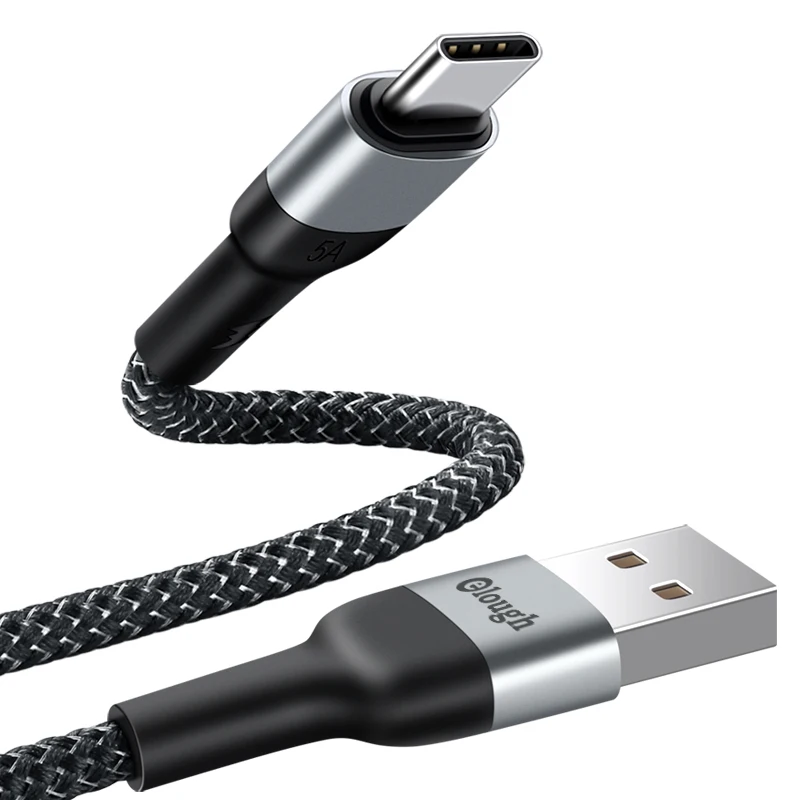 For 5A cable Кабель Elough 5A type C для huawei mate 30 20 pro P30 P20 супер зарядный провод кабель usbc USB провод для зарядного устройства - Цвет: For 5A cable
