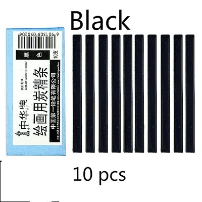Black 1 box Черный уголь, брусок коричневый темно-серые растворимые в воде черный угольный карандаш дизайн Тип карандаш для рисования скетчей Рисование набросков расходные материалы - Характеристики: Black 1 box
