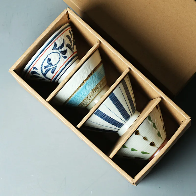 

Hand Painted Underglaze Rice Bowl Japanese Ceramic Soup Bowl Practical Tableware For Girlfriend Housewarming New Home Gift