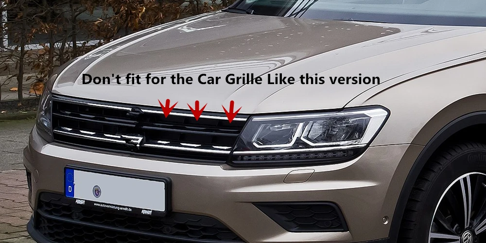 8 шт. декоративные наклейки для передней решетки автомобиля Volkswagen Tiguan MK2 2017 2018 |