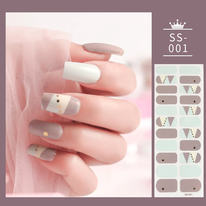1 шт. наклейка для ногтей с полным покрытием s-образный лак украшение дизайнерская