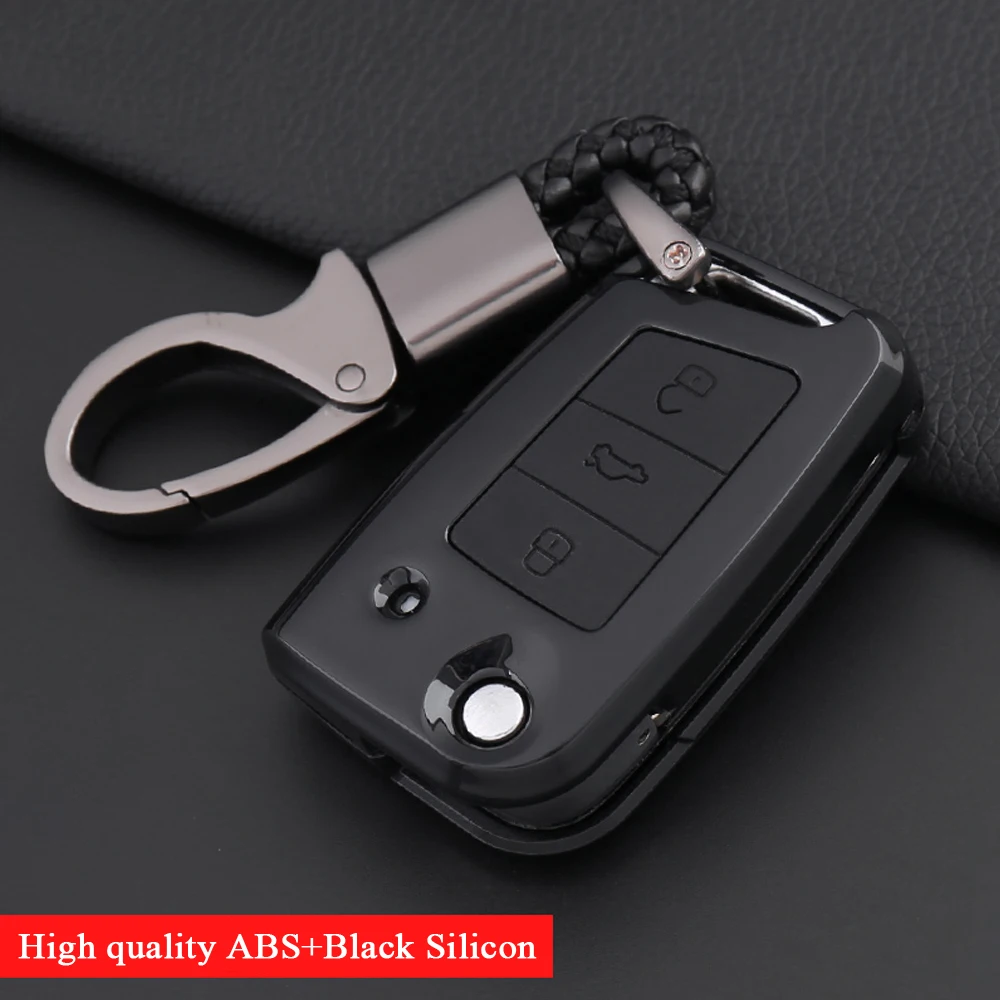 Горячая Распродажа силиконовый + ABS 3 кнопки чехол для ключей автомобиля fob Volkswagen VW