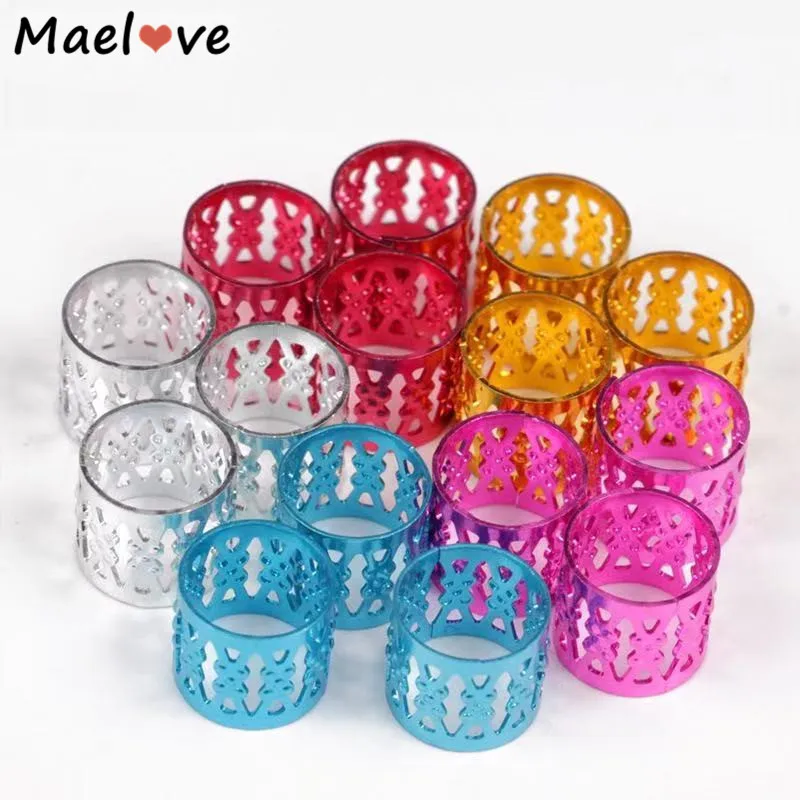 

Maelove Silver Blue Pink Gold Metal Hair Braid Dread Dreadlock Beard Beads Rings Tube Appro 8Mm Inner Hole Jewelry 7Colors