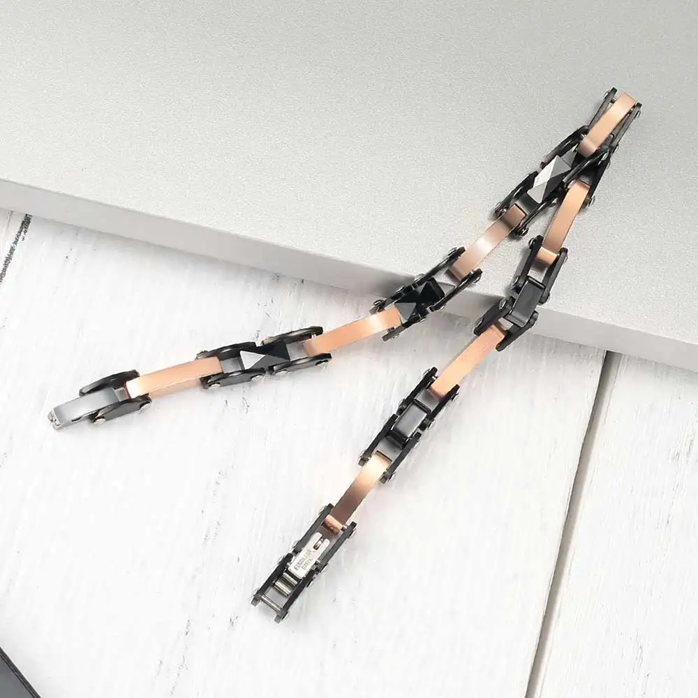 Moocare позолоченный розовый золотой черный женский мужской керамический браслет