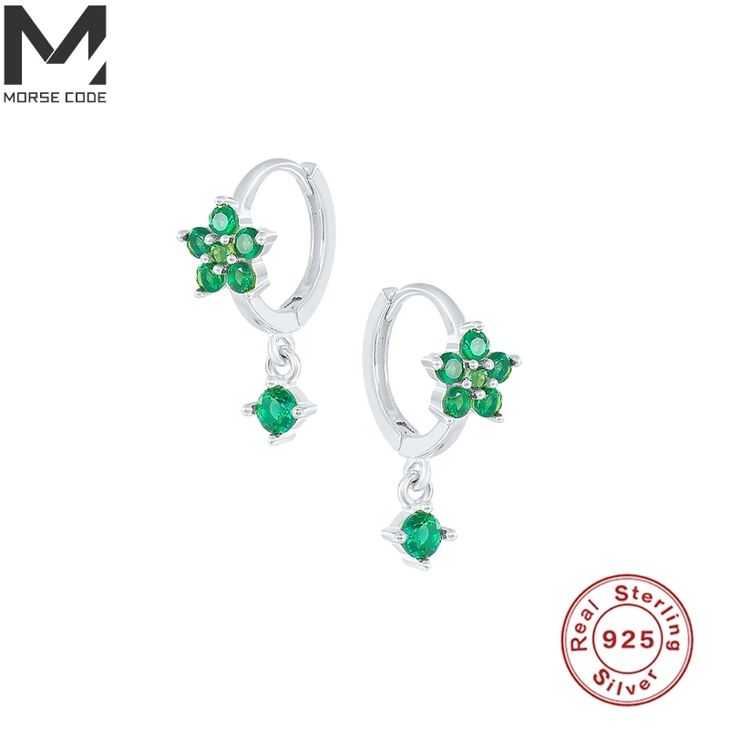 

MC 925 Sterling Silver Zircon Earrings Gold /Silver Zircon Pentagram Diamond Hoop Earrings For Women 2020 Fashion Jewelry