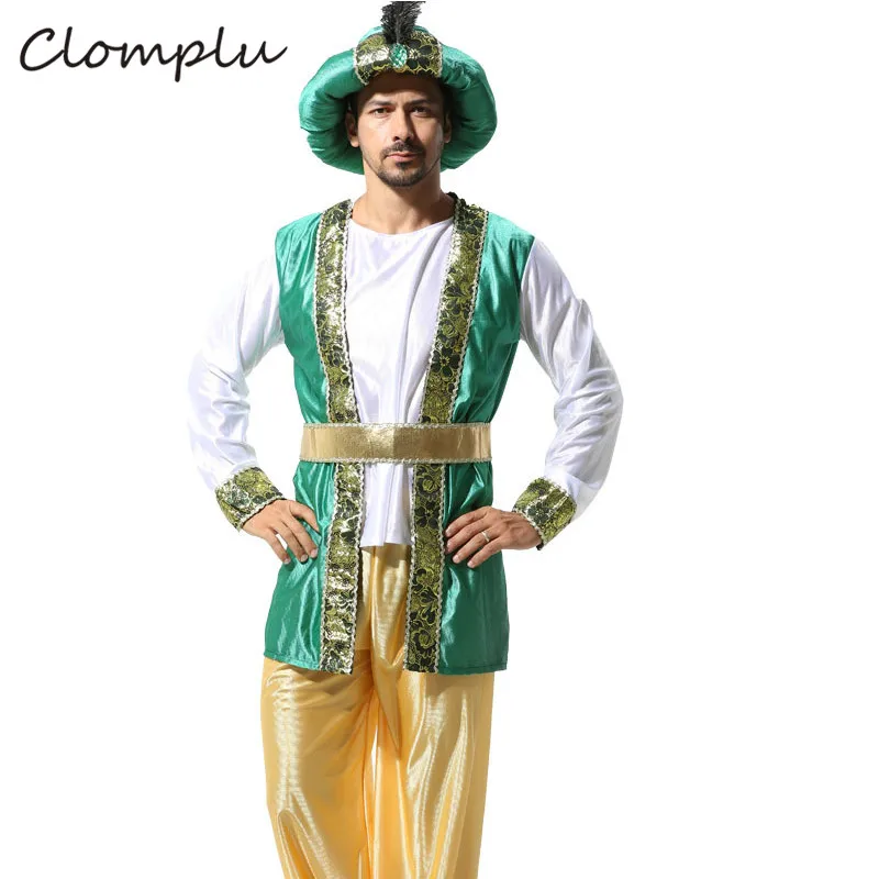 Clomplus костюмы на Хэллоуин средневосточного принца для мужчин Взрослый хлопковый