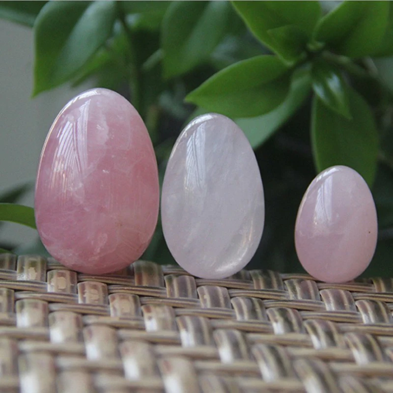 

1 Piece Undrilled Natural Rose Quartz Yoni Egg Massage Egg Jade Egg Crystal Ball Pelvic Kegel Exercise Vaginal Tightening Sphere