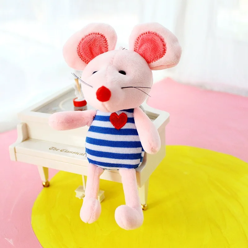 17 см 2020 год крысы талисман Милая полосатая одежда Кукла мышка Мягкие плюшевые
