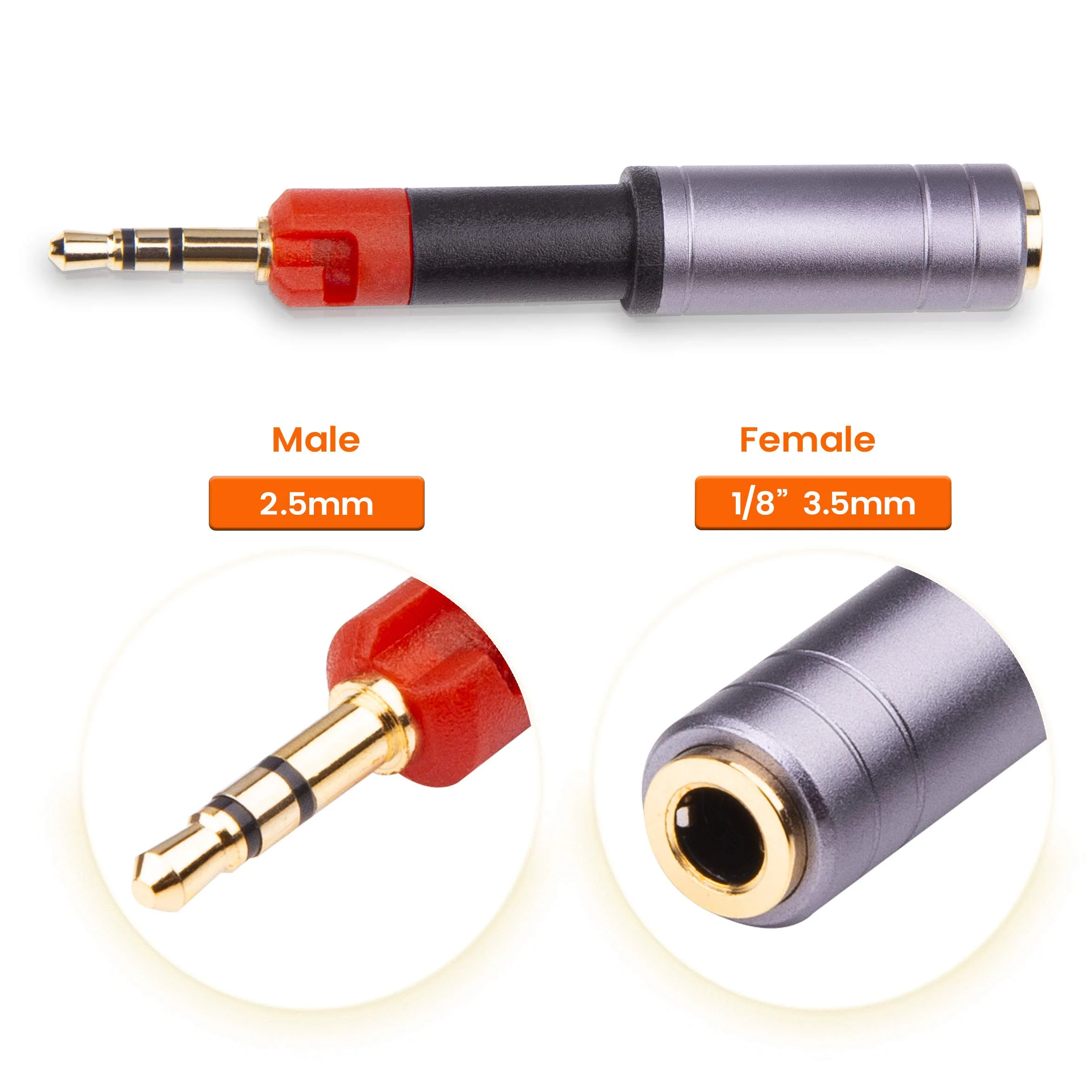 Металлический переходник для наушников Sennheiser HD598 Cs SE HD558 HD518 HD599 HD569 HD579 с разъемом
