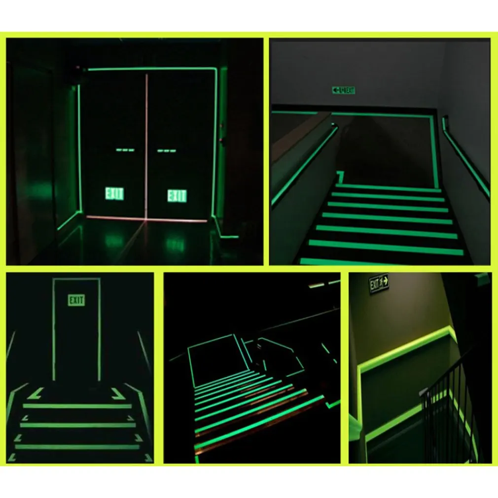 

Luminous tape 1cm self-adhesive tape night vision glowing Warning safety tape home decoration 1M/3M/10M