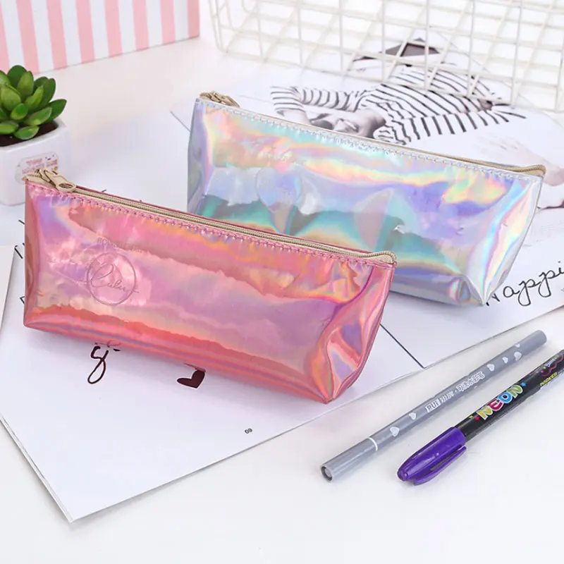Креативный золотой серебряный розовый чехол для карандашей студентов s девочек