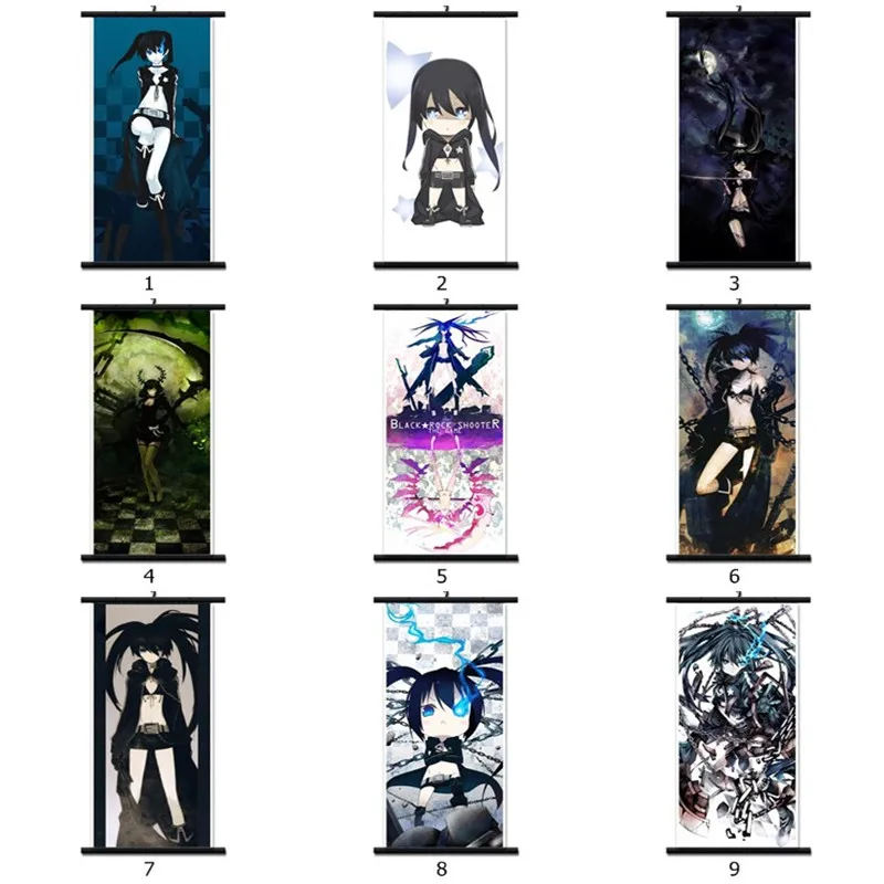 

Coscase November update Anime BLACK ROCK SHOOTER Kuroi Mato Takanashi Yomi Home Decor Wall Scroll Poster Decorative Pictures