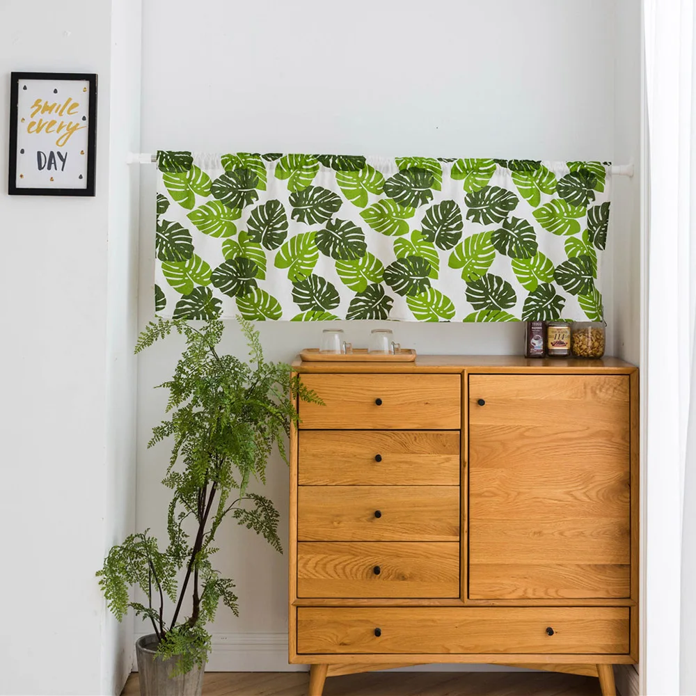 Новинка 45 см * 150 Valance Rose печать затемненные оконные шторы Valances Мешковина хлопок