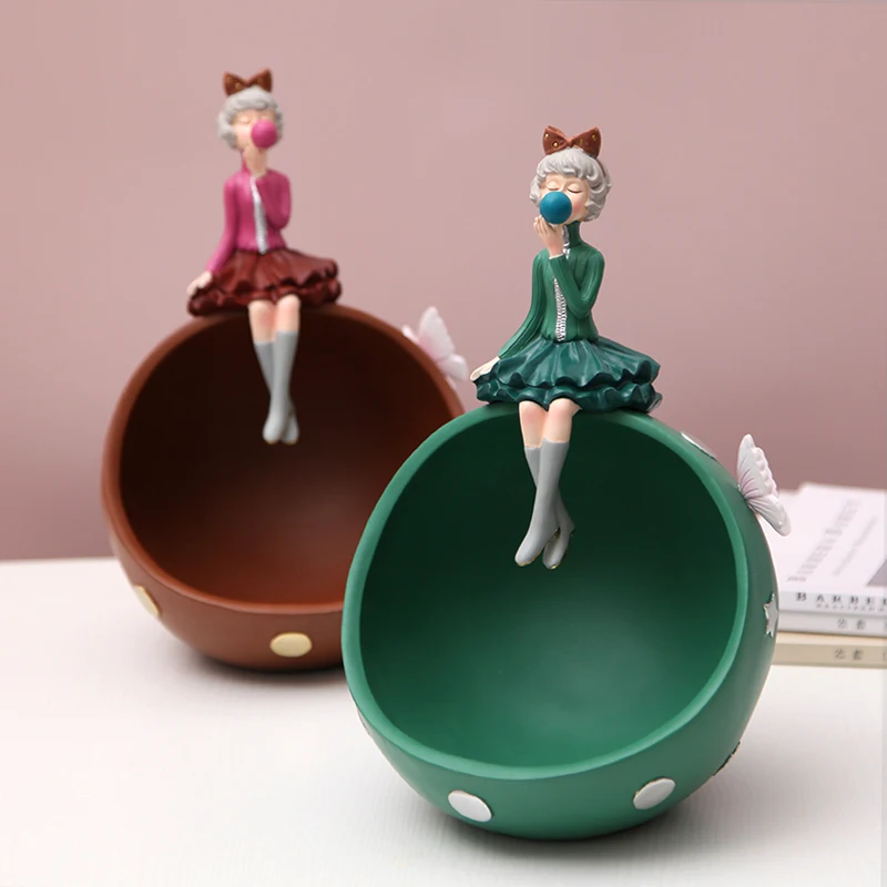 

Современная полимерная статуя для девушек в офисе, подарок, обеденный стол, Снэк, ремесло, Художественная Скульптура, украшение для дома, ст...