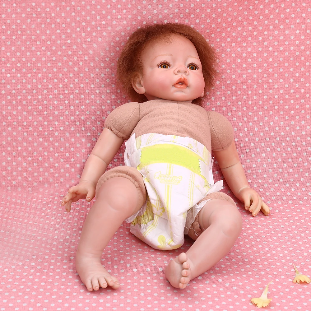 Reborn Baby Dolls 22 дюймов маленькая принцесса силиконовая Реалистичная кукла ребенок игрушка розовое платье реалистичное 55 см Bebe кукла для новорожденного