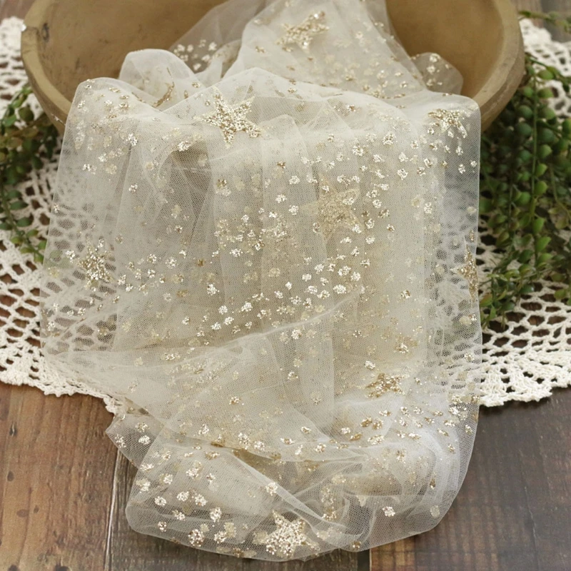 

Newborn Photography Props Star River Bronzing Mesh Wrap Blanket Baby Photo Shooting Background Accessories 40x160cm H9EF