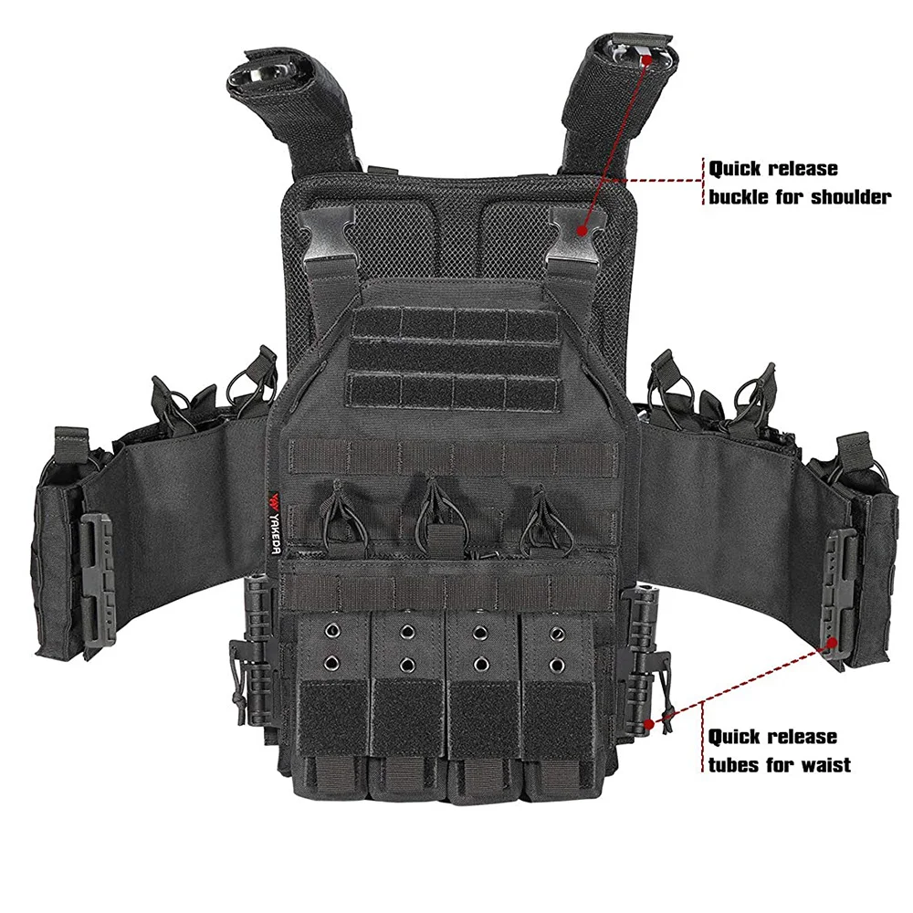 

Тактический Жилет Molle, военный быстросъемный носитель для страйкбола, охотничьи жилеты для пейнтбола, военных игр 1000D, нейлоновый корпус