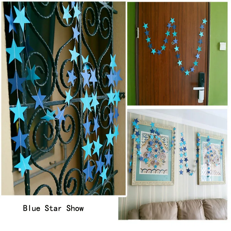 Флаги баннер Бумажная гирлянда звезда в форме струны баннеры подвесные бумажные