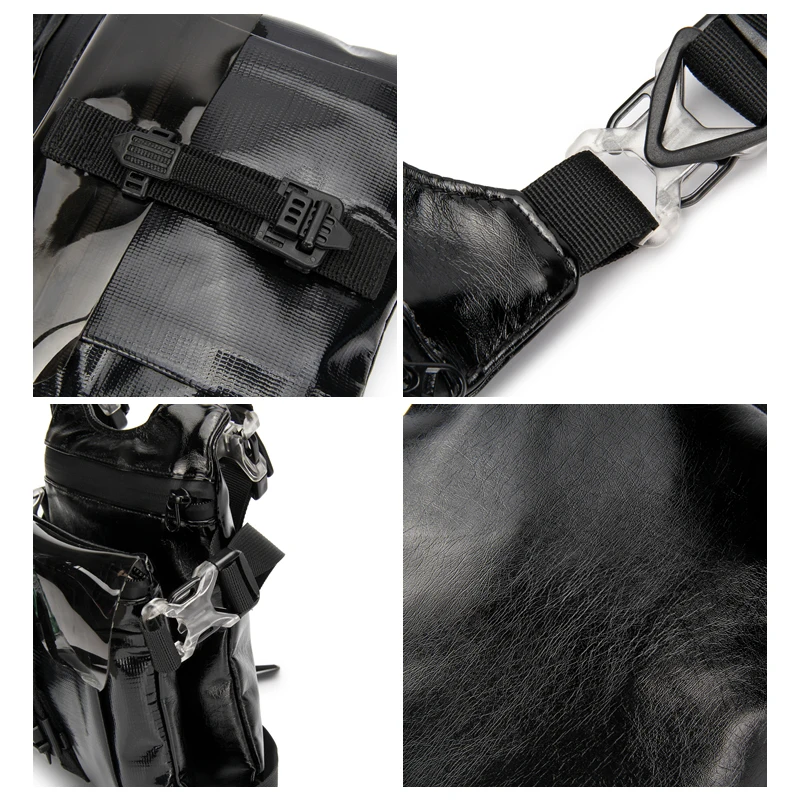 

Multifunction Leather Shoulder Bags Fashion Men Messenger Bag Small Male Tote Vintage New Crossbody Bags Black Men's Handbags