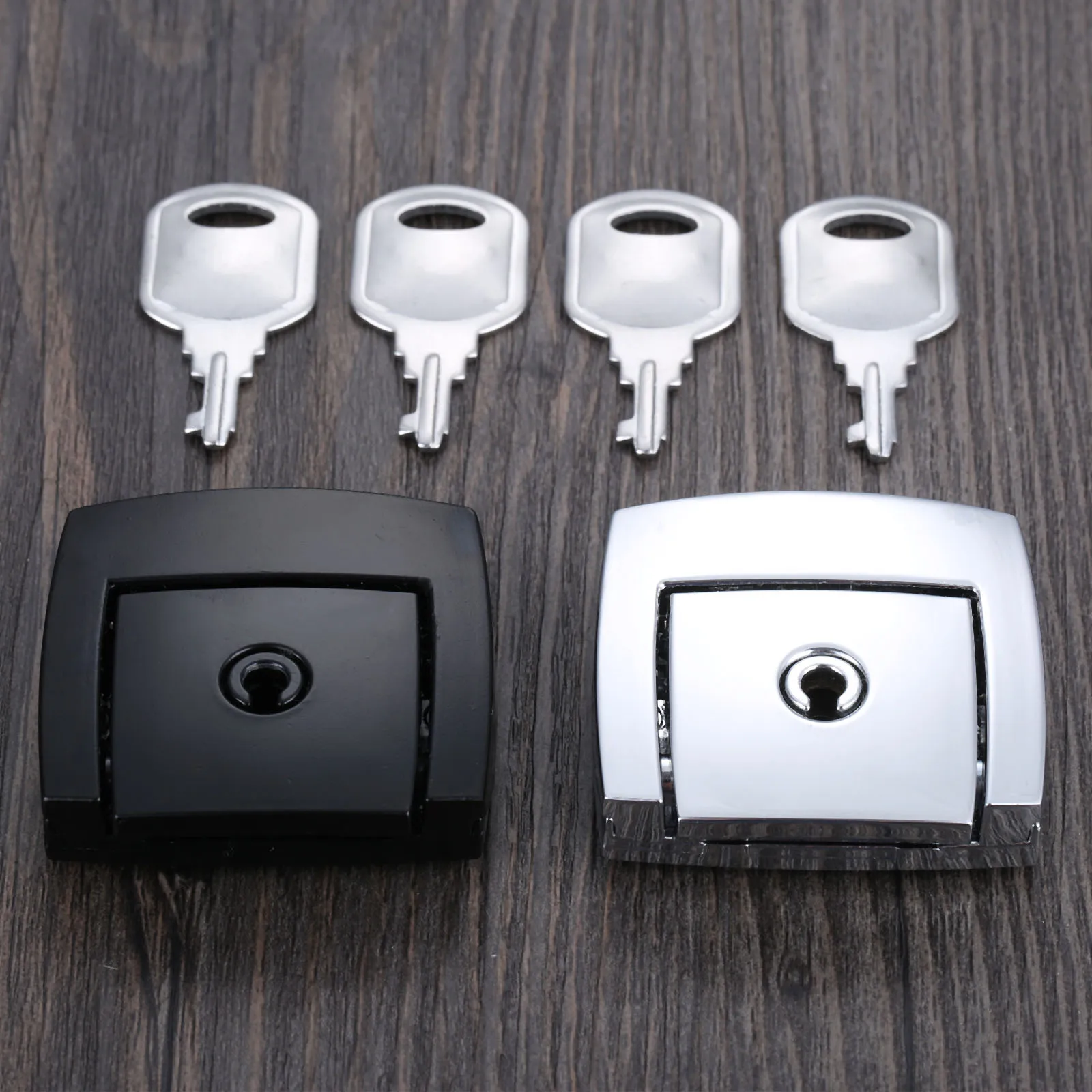Metal Security Toggle Hasp Latch Lock With Double Keys For Cabinets Tools Box Industry Hardware 46*45mm