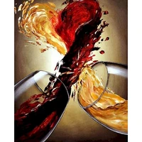 gatyztory frame diy painting by numbers abstract wine oil paint by numbers home decor landscape digital painting on canvas