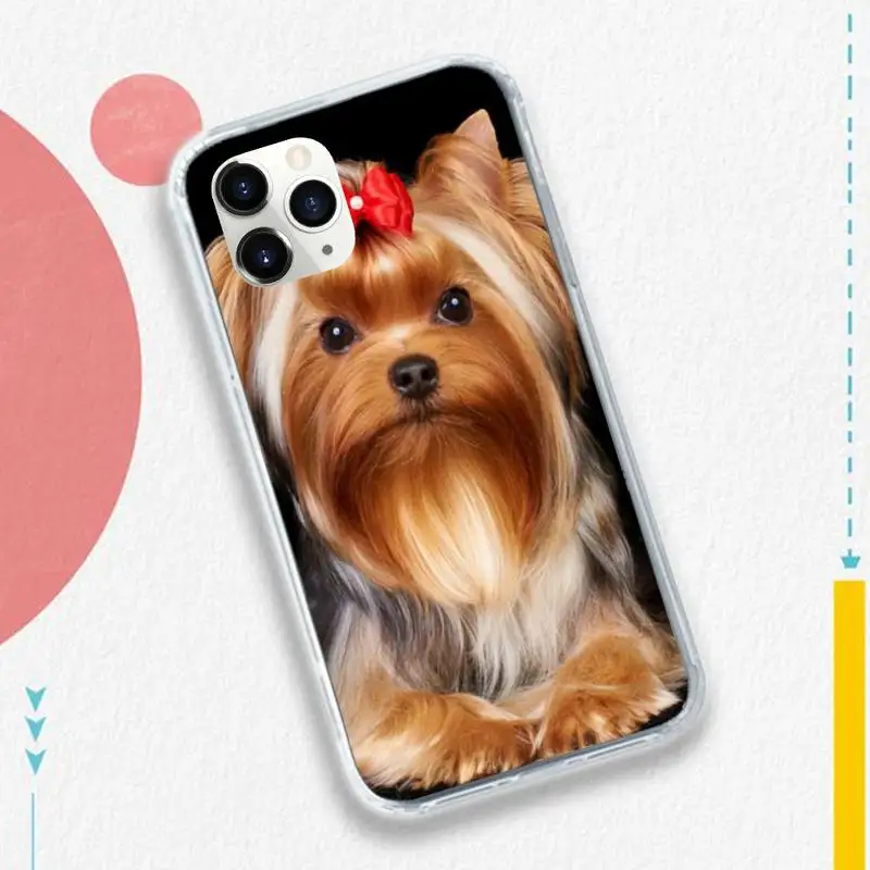 

Yorkshire Terrier Animal cute Phone Case Transparent soft For iphone 5 5s 5c se 6 6s 7 8 11 12 plus mini x xs xr pro max